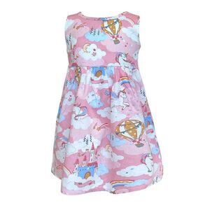 NEW Pink Unicorn and Castle Dress
